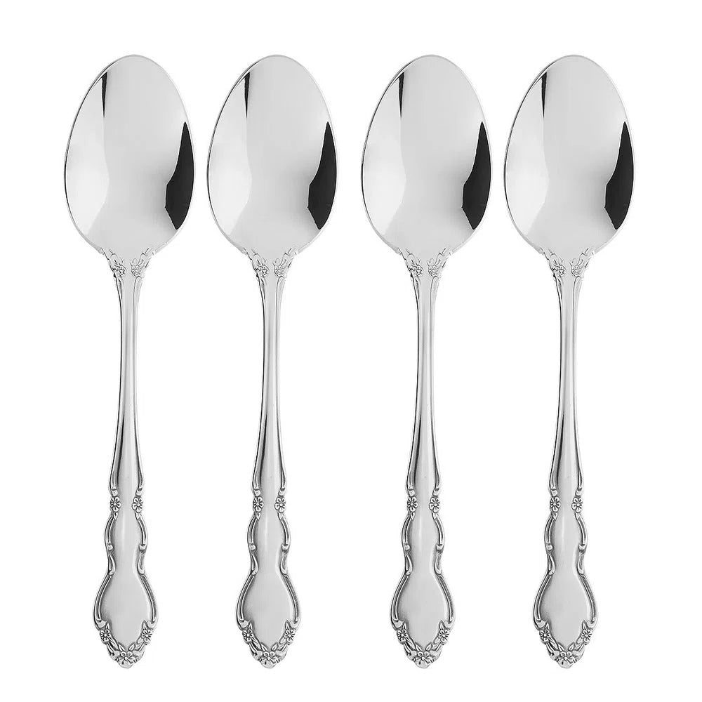 Oneida Dover Flatware Teaspoons, 18/10 Stainless Steel (Set of 4)