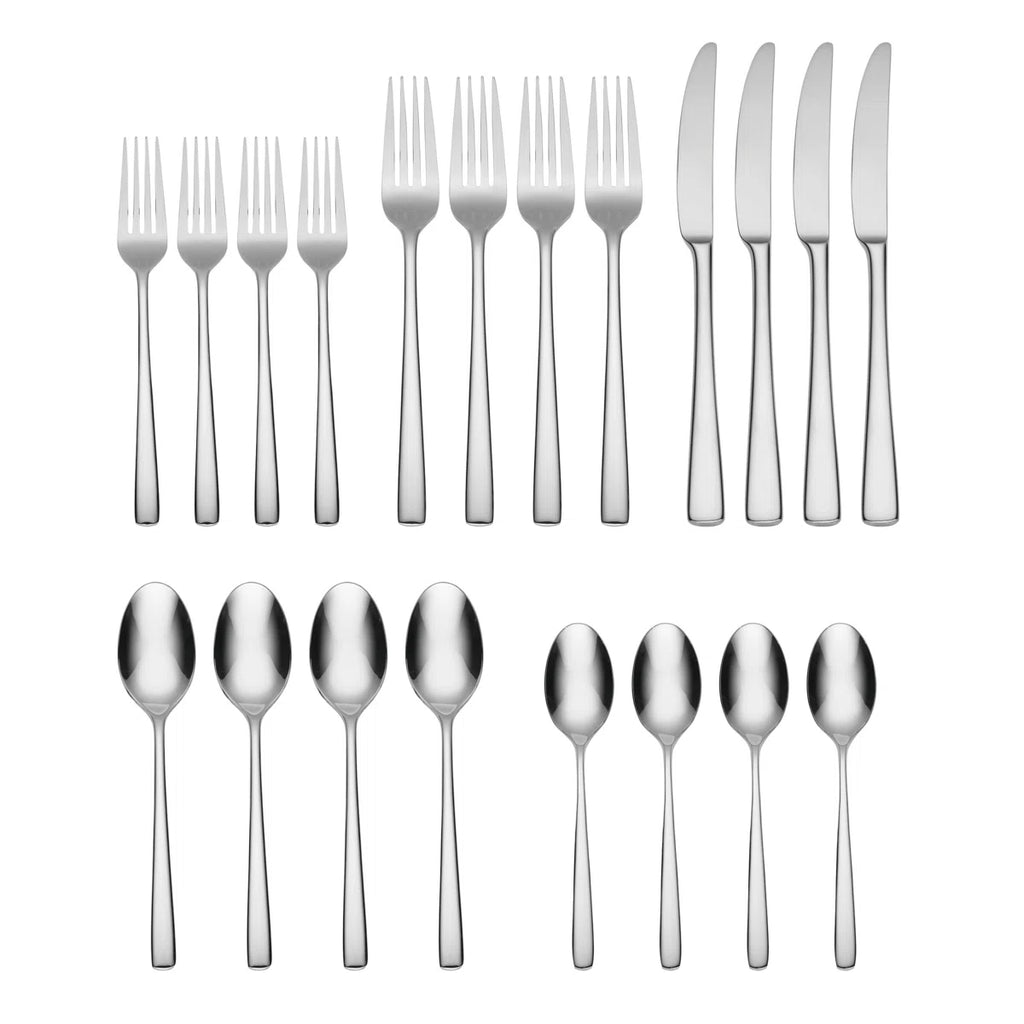 Oneida Doublet 20 Piece Everyday Flatware Set, Service For 4