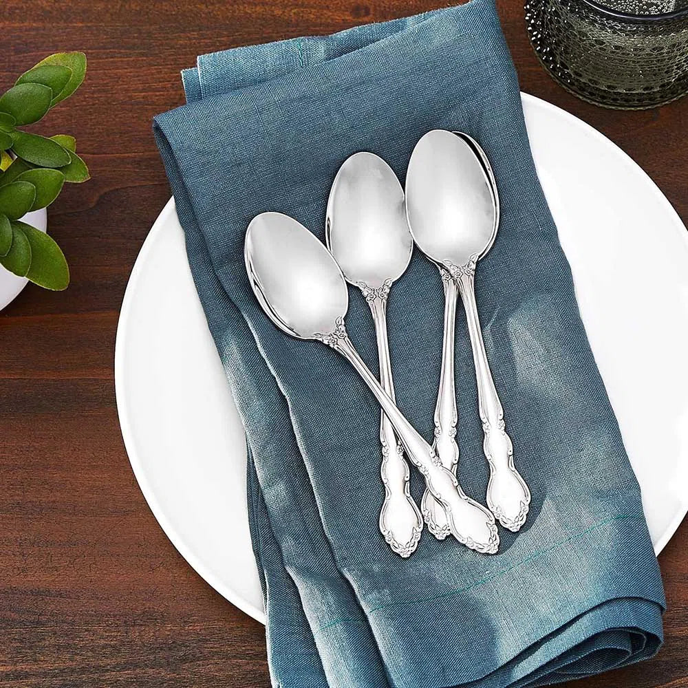 Oneida Dover Flatware Teaspoons, 18/10 Stainless Steel (Set of 4)